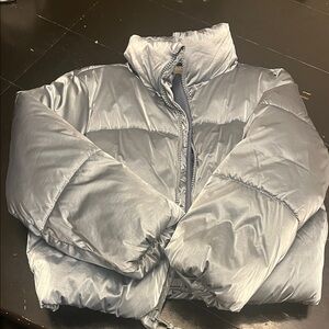 Old Navy Metallic silver puffer winter Jacket